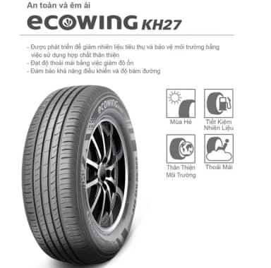 Lốp Kumho 195/55R16 Ecowing KH27 | 4PR | Việt Nam