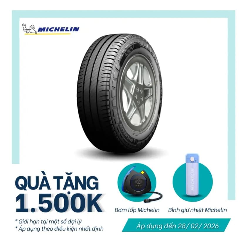 Lốp Michelin 195/75R16C Agilis 3 RC là một lựa chọn lý tưởng cho Ford Transit