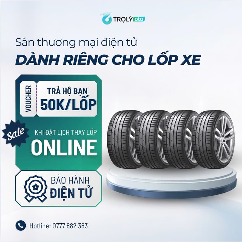 Trợ giá 50.000đ/lốp từ TROLYoto
