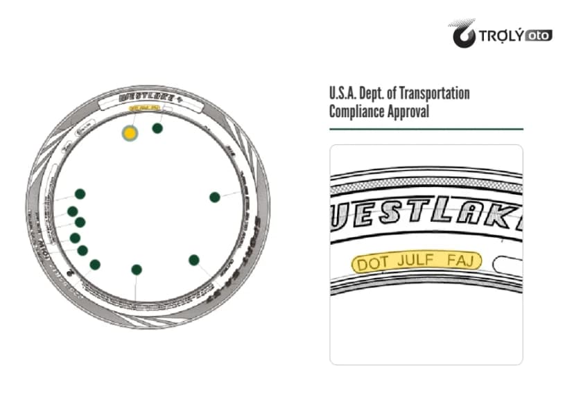 Lốp Westlake đạt tiêu chuẩn chất lượng quốc tế DOT (Mỹ) và E4 (Châu Âu)