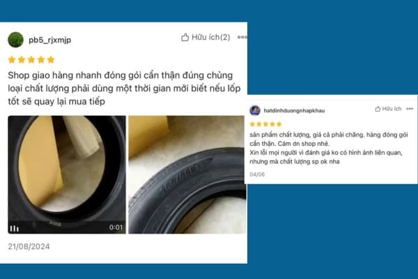 Review của người dùng về lốp RoadX