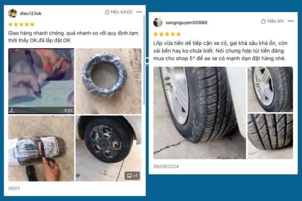 Review của người dùng về lốp RoadX