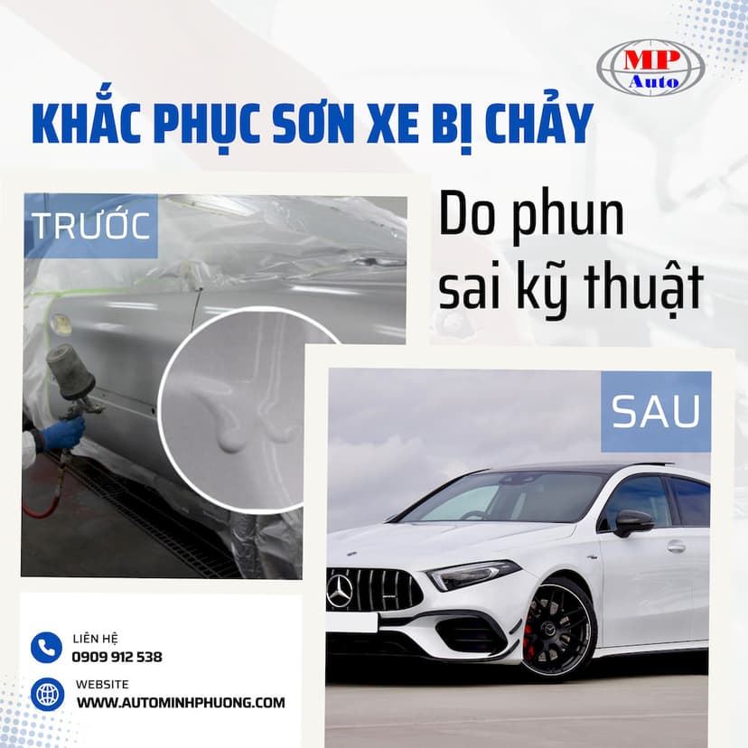 Minh Phương nhận khắc phục sơn xe bị chảy do phun sai kỹ thuật