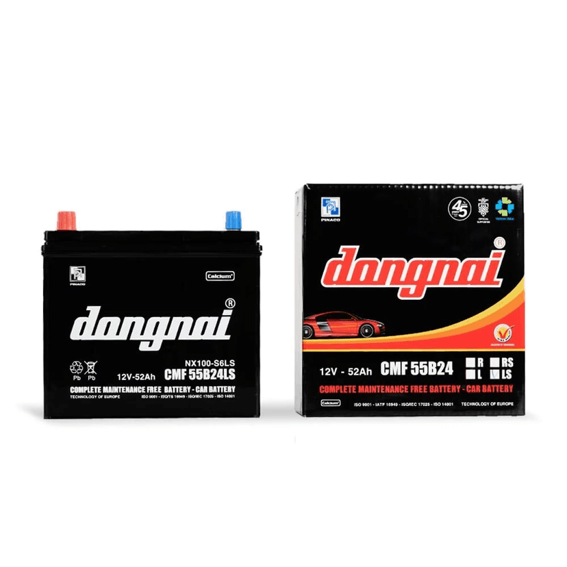 Ắc quy Đồng Nai CMF 55B24LS | 12V | 52Ah
