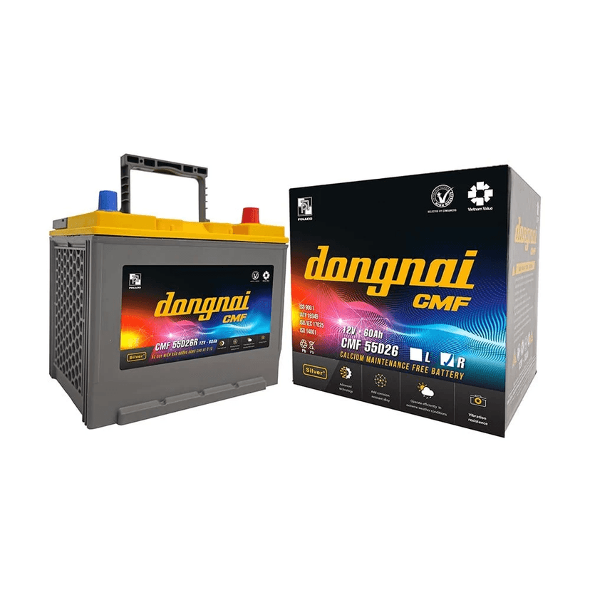 Ắc quy Đồng Nai CMF 55D26R | 12V | 60Ah