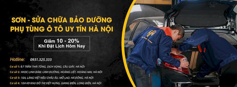 Hanoicar chuyên về sơn - sửa chữa bảo dưỡng phụ tùng ô tô uy tín tại Hà Nội
