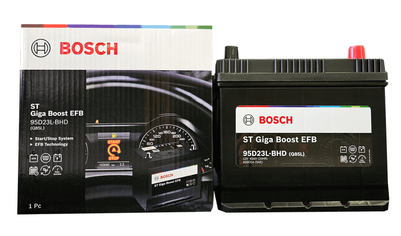 Ắc quy Bosch EFB Q-85 95D23L(Start-Stop) | 12V | 65Ah