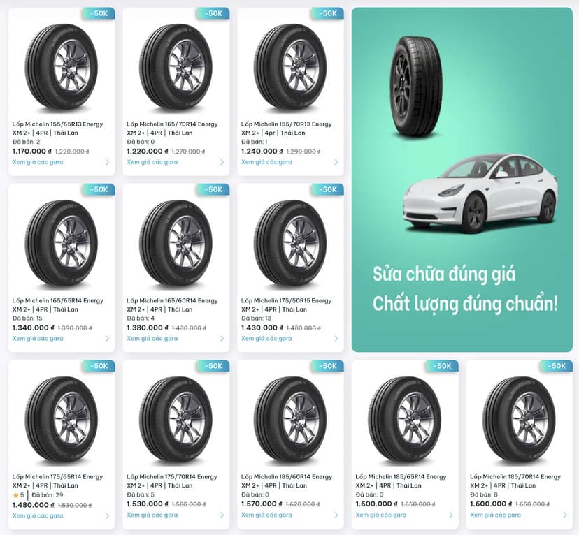 Michelin thuộc phân khúc lốp cao cấp