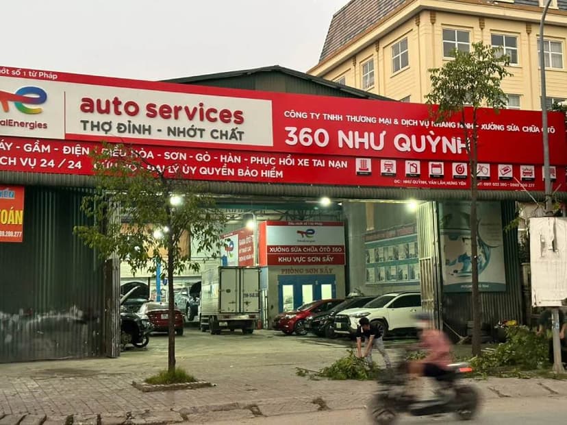 Mặt tiền Gara 360 Như Quỳnh