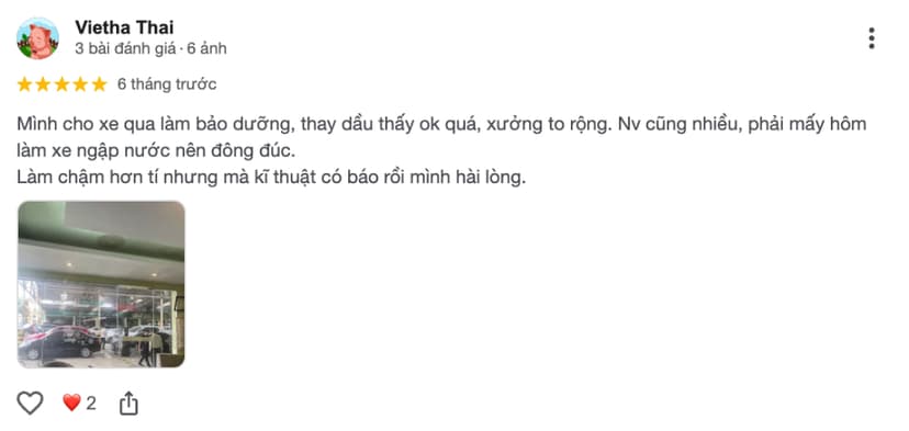 Review gara Quang Đức từ khách hàng
