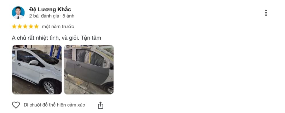 review gara đức anh trên google maps