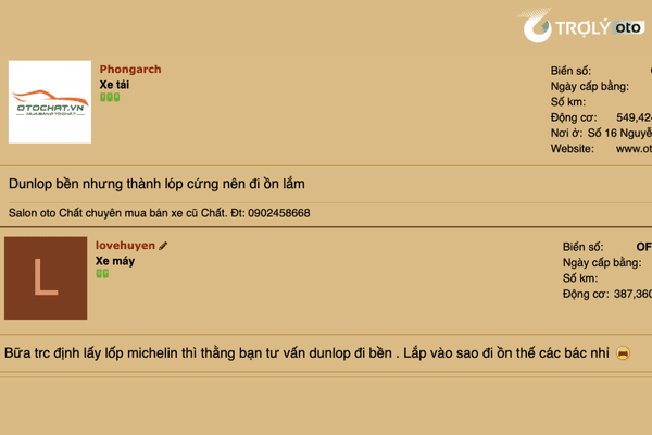 Một số dòng lốp thiên về hiệu suất cao có cấu trúc cứng nên gây ồn