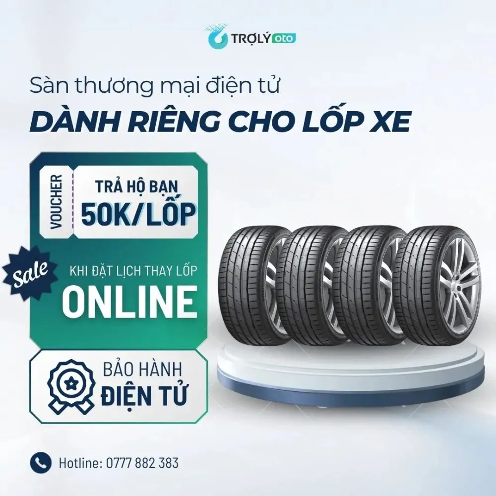 Đặt lịch thay lốp qua TROLYoto để nhận ngay ưu đãi hấp dẫn và bảo hành điện tử