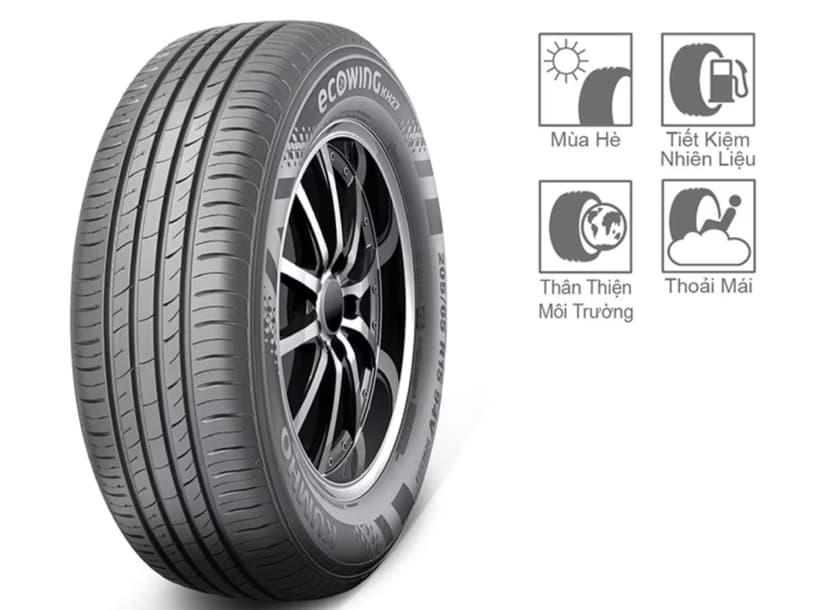 lốp Kumho 185/65R15 Ecowing KH27 hướng đến sự cân bằng giữa 3 tiêu chí tiết kiệm nhiên liệu, êm ái và an toàn