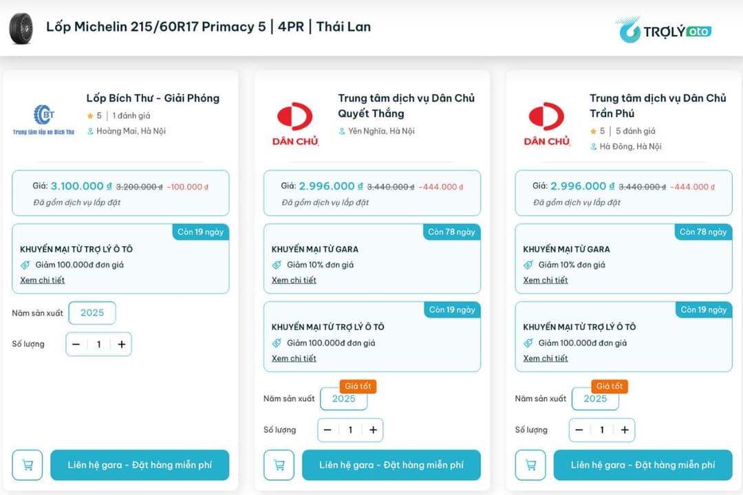 Tại TROLYoto, bạn dễ dàng tìm đúng size lốp theo từng phiên bản Corolla Cross