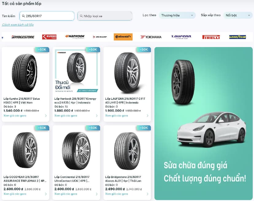 Danh sách lốp 205/60R17 phù hợp với xe Toyota Land Cruiser