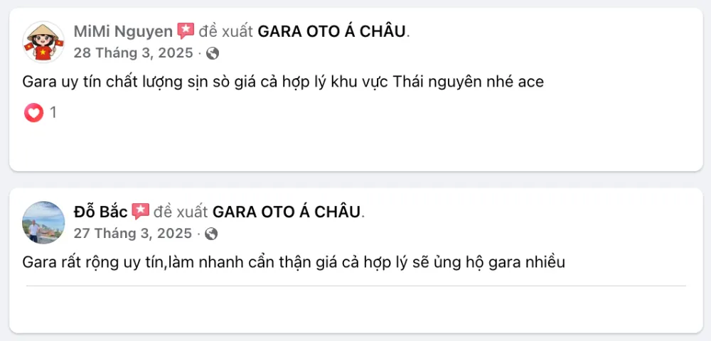 Gara Ô Tô Á Châu được nhiều khách hàng đánh giá cao