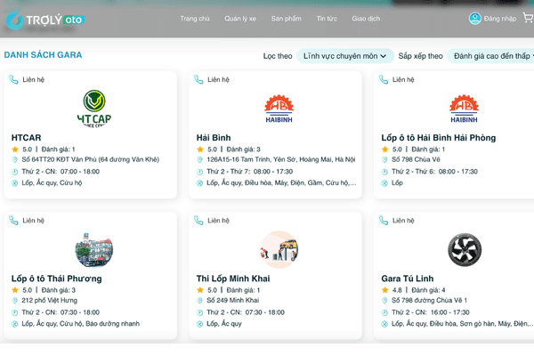 Liên hệ Trợ lý kỹ thuật của Trolyoto.com để được hỗ trợ từ xa