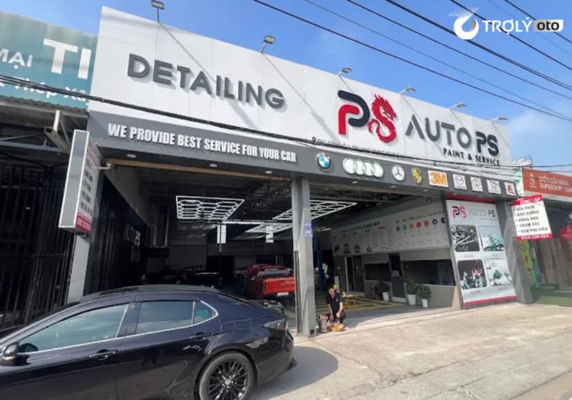 Mặt tiền trung tâm chăm sóc và sơn sửa ô tô chuyên nghiệp Auto PS