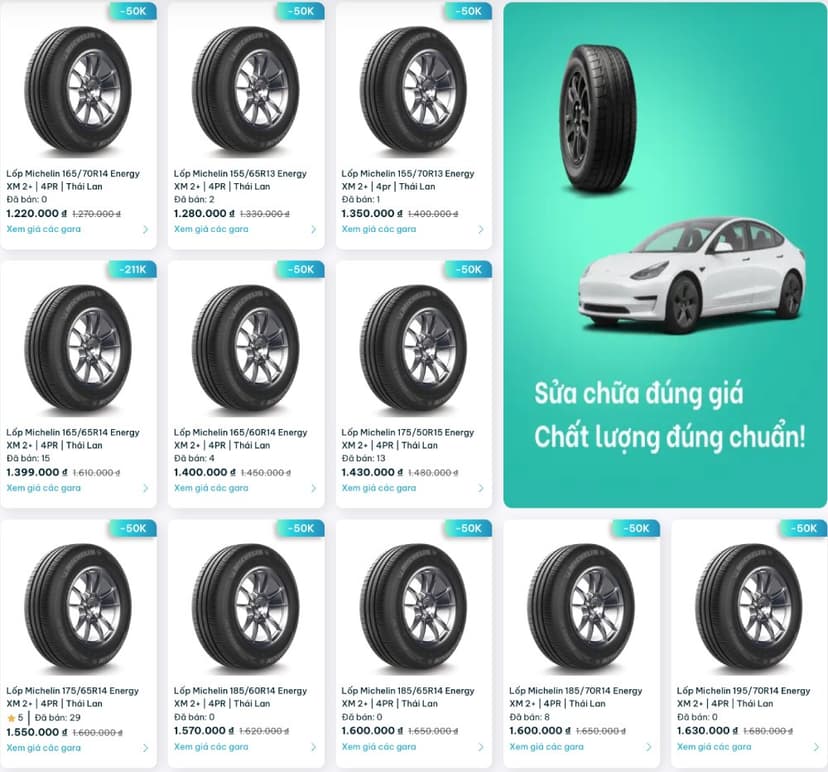 Michelin thuộc phân khúc lốp cao cấp