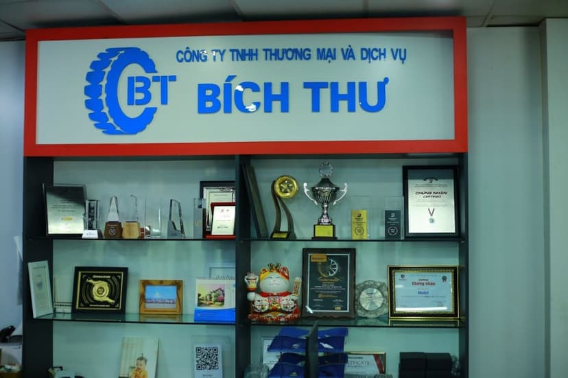 Chứng nhận và giải thưởng của gara Bích Thư