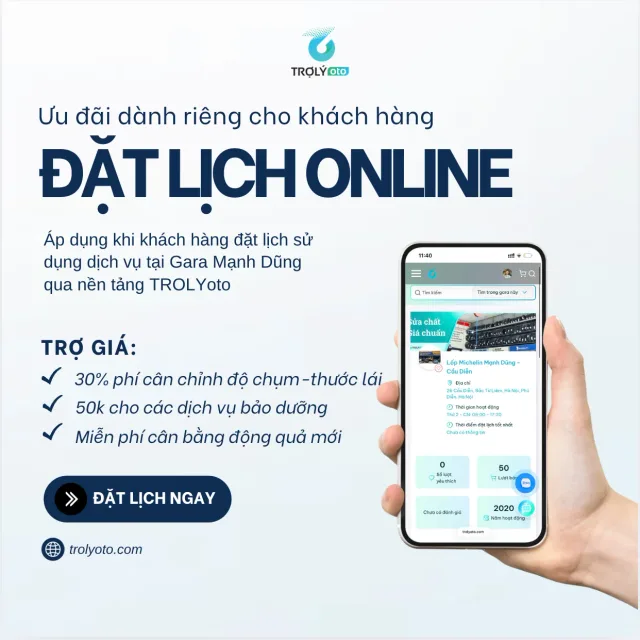 Ưu đãi đặt lịch online TROLYoto