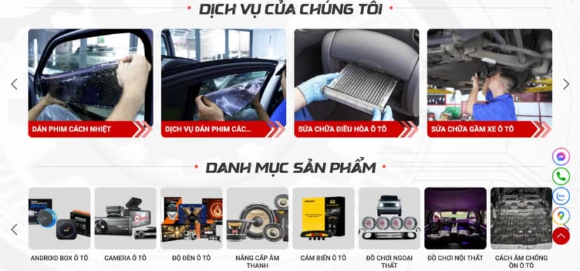 Dịch vụ toàn diện và danh mục sản phẩm đa dạng của gara Rồng Việt