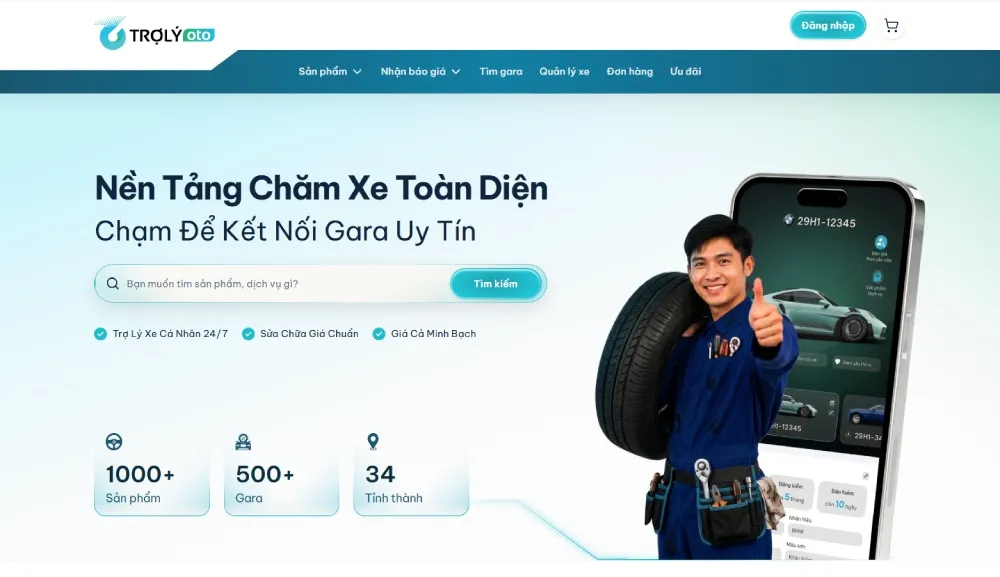 TROLYoto - Nền tảng online giúp bạn kết nối với các gara uy tín