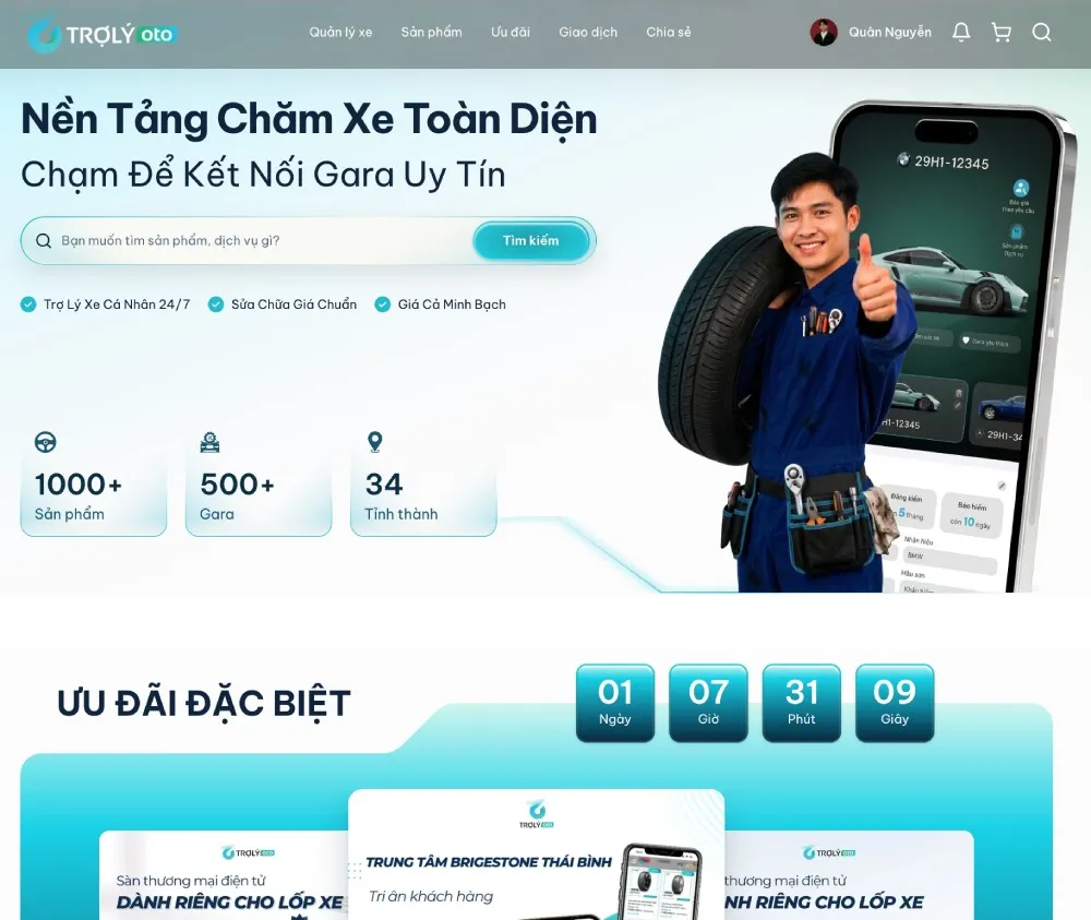 Dễ dàng tìm kiếm gara ô tô Dĩ An và nhận nhiều ưu đãi đặc biệt qua TROLYoto