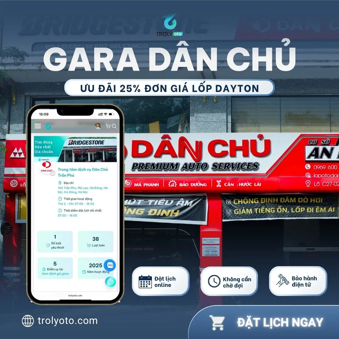 Ưu đãi mua lốp Dayton tại Gara Dân Chủ