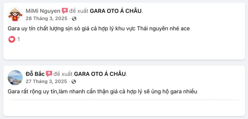 Gara Ô Tô Á Châu được nhiều khách hàng đánh giá cao