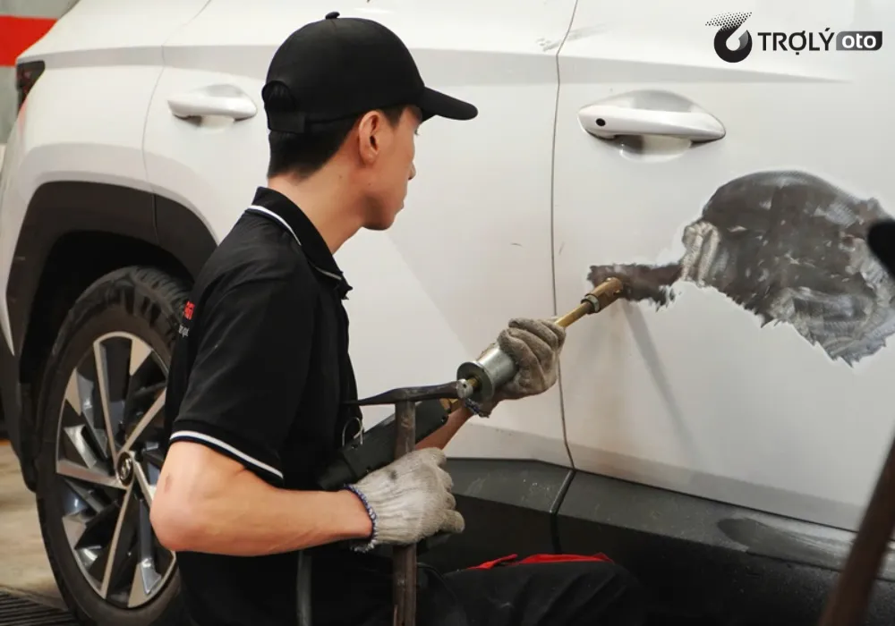 Quy trình gò hàn và phục hồi xe tai nạn chuyên nghiệp tại Hà Thành Garage