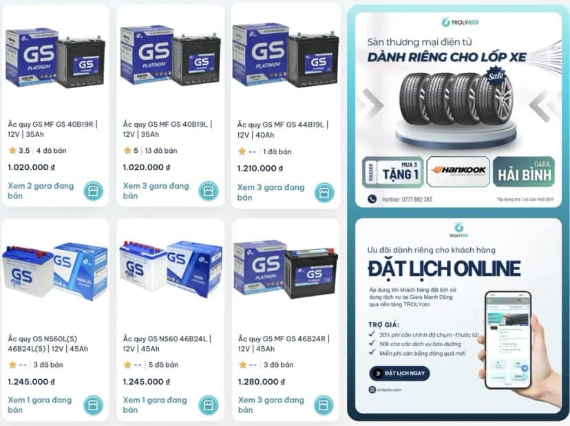 GS có đa dạng dòng sản phẩm