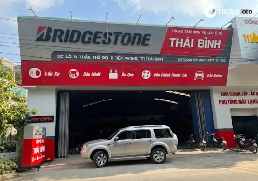 Mặt tiền Trung tâm Dịch vụ & Chăm sóc Ô tô Bridgestone Thái Bình