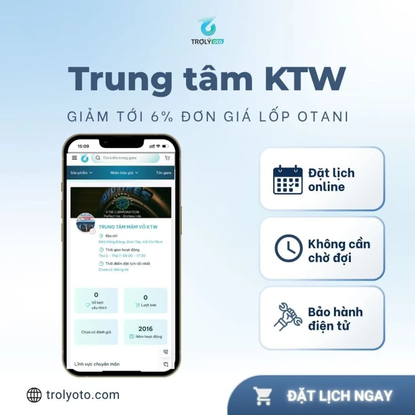 Ưu đãi mua lốp Otani tại trung tâm mâm vỏ KTW