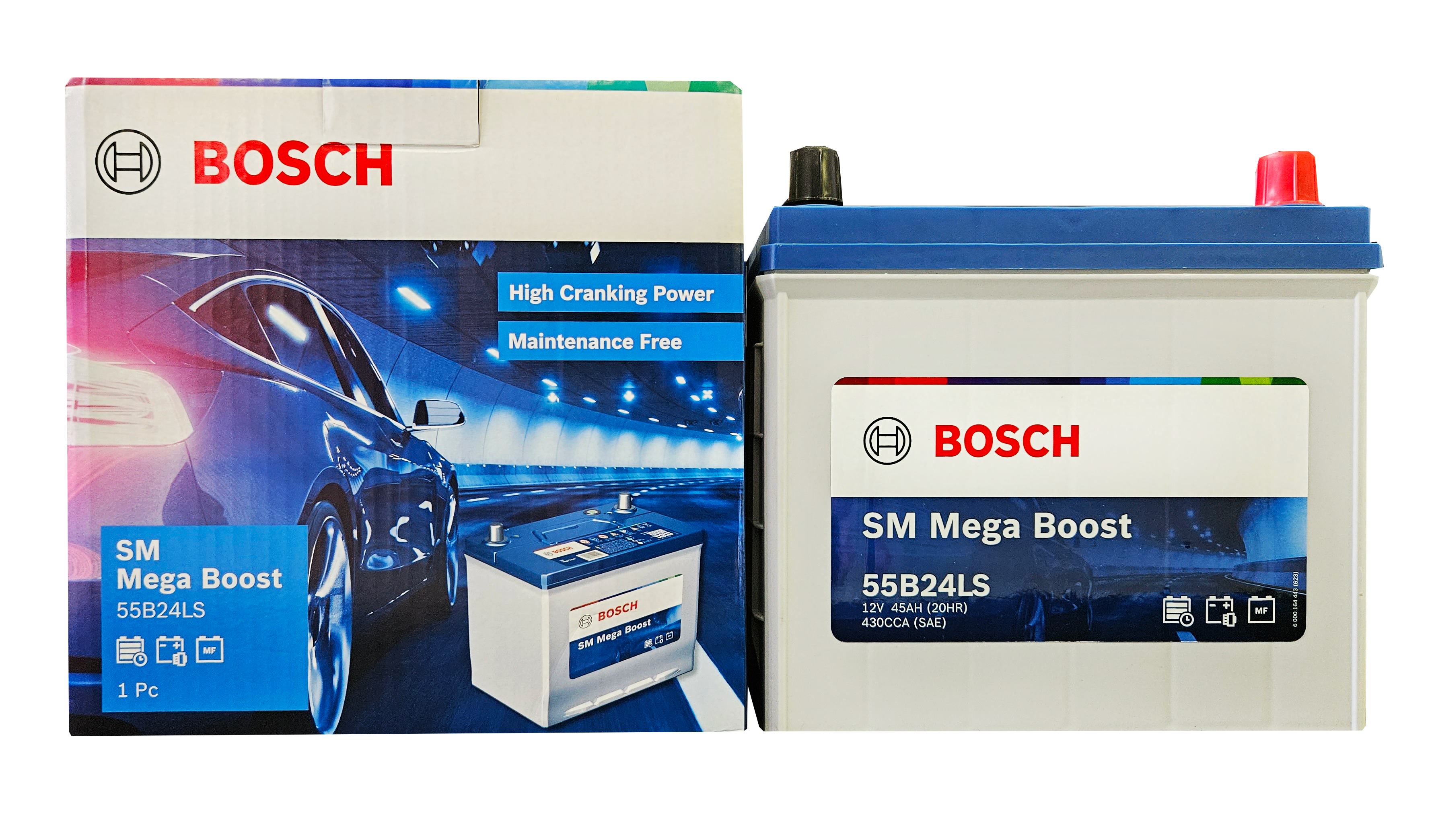 Ắc quy Bosch 55B24LS | 12V | 45Ah